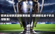欧洲足球俱乐部联赛排面（欧洲排名前十的足球联赛）