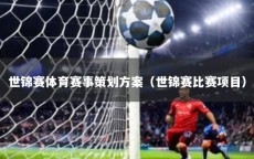 世锦赛体育赛事策划方案（世锦赛比赛项目）