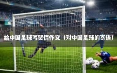 给中国足球写贺信作文（对中国足球的寄语）